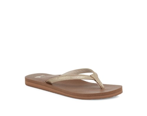 Női Szandál - Sanuk Yoga Joy Shimmer Metallic - Sanuk Barna Cipő IPMNYU941